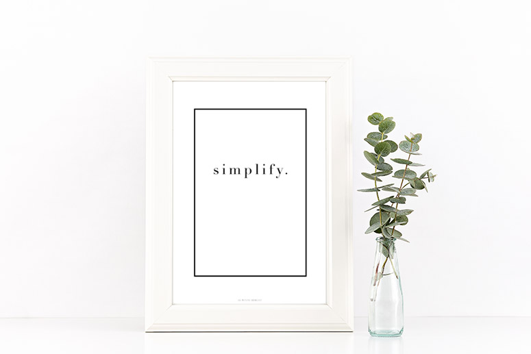 poster minimalista simplify